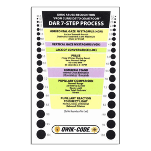 DAR Card - Drug Abuse Recognition Card