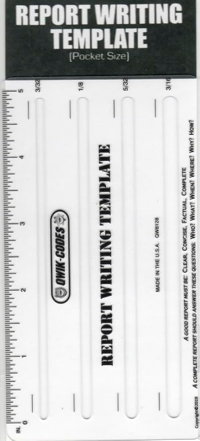 Pocket Size Report Writing Template